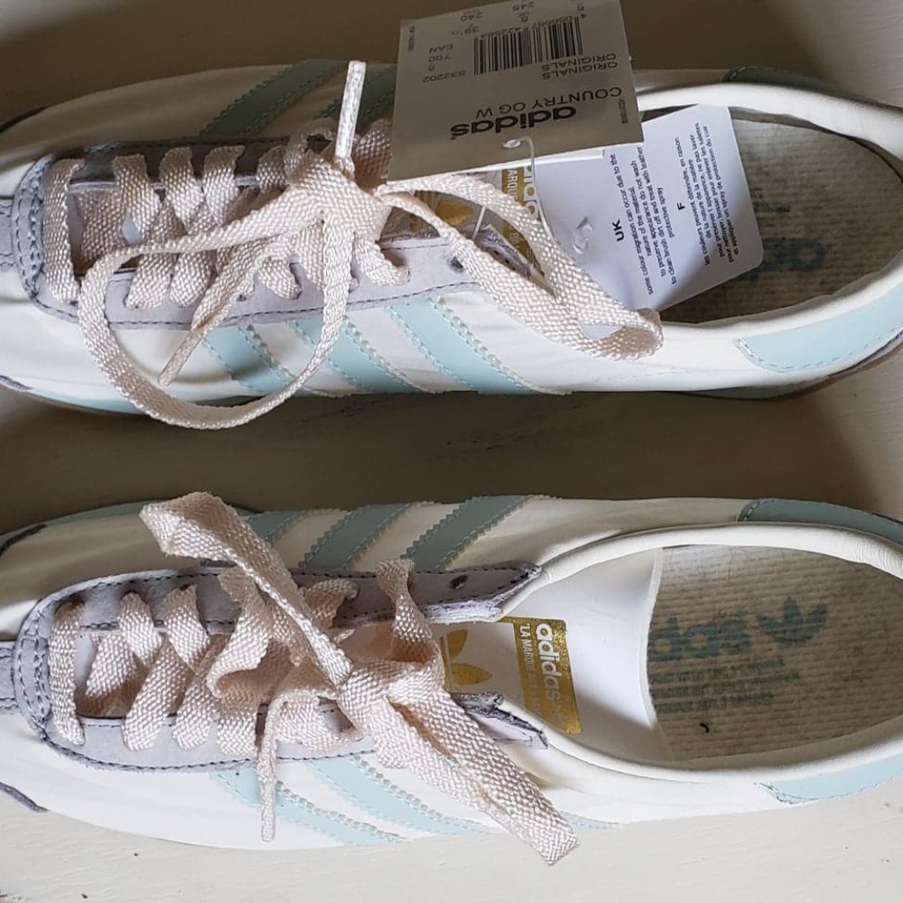 Adidas Originals white pastel sneakers